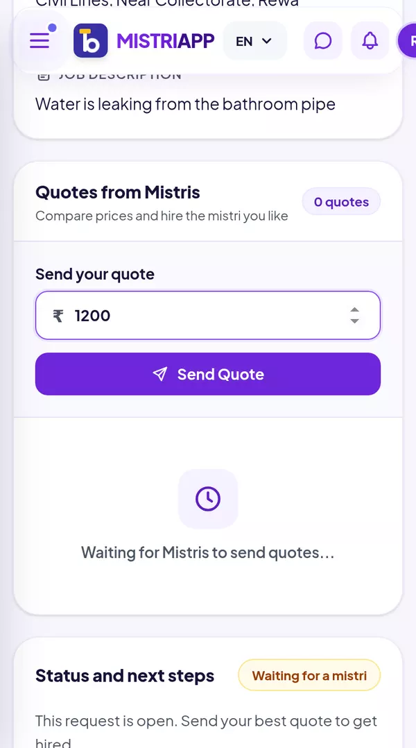 Step 3: Send your price